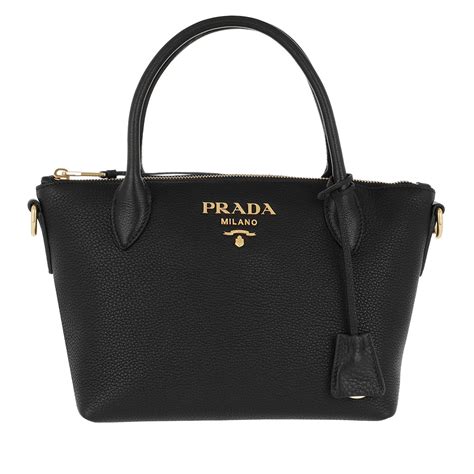 Prada Black Calfskin 2way Tote Handbag BN2865 165 182071